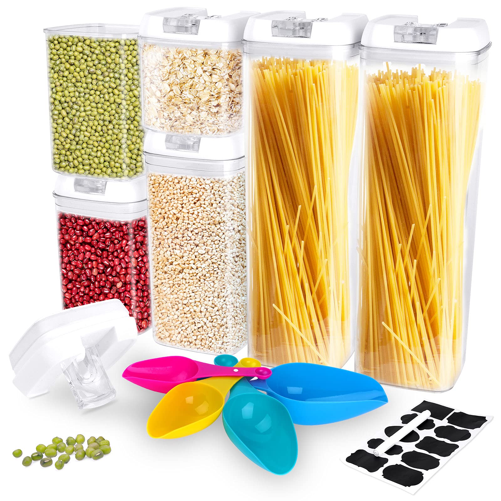 Buy Airtight Food Storage Containers with Lids, 6 Pcs BPA Free Clear