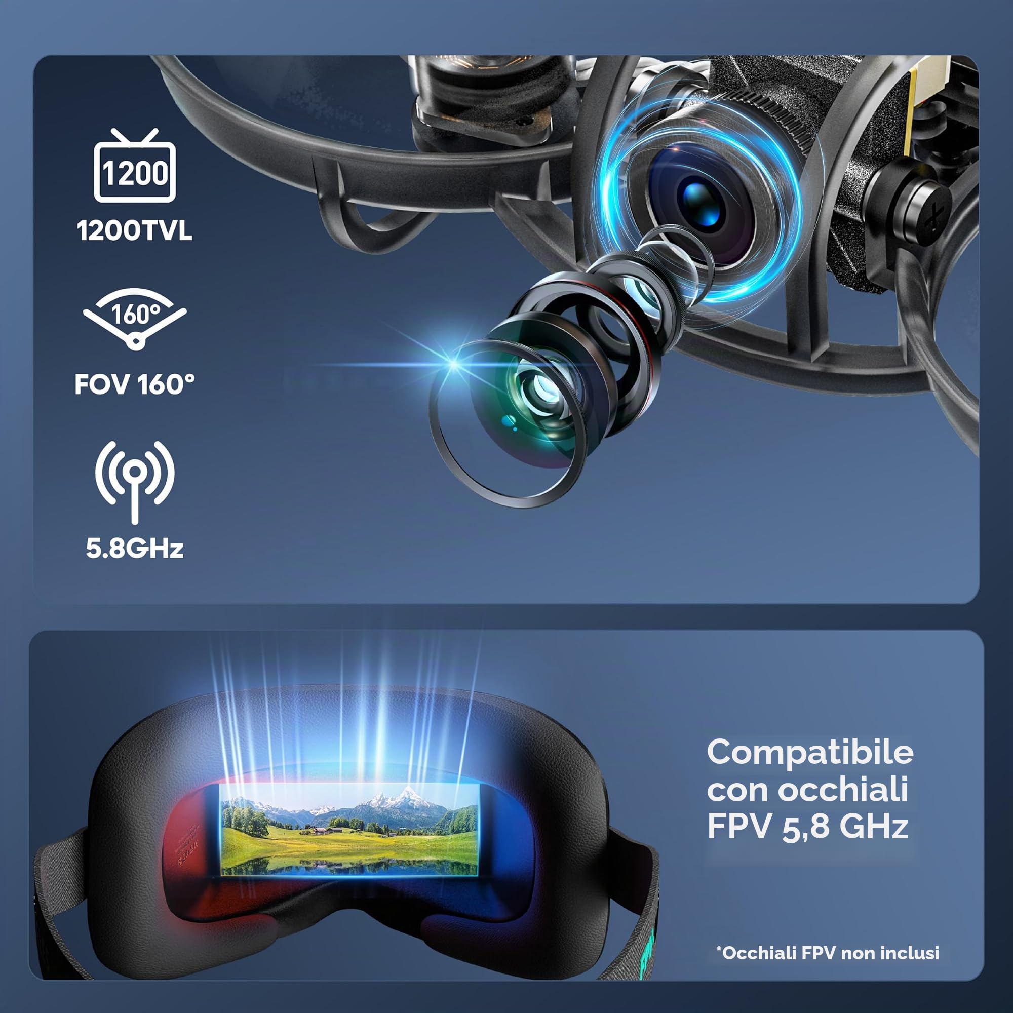R8 ELRS Tiny Whoop Quadcopter,Ultralight 1S 80mm Micro FPV Drone BNF con 2 batterie Fly12 Mins per FPV Freestyle Racing indoor, Matrix G4 5IN1 FC,FOV160°,0802 20000KV Motore brushless