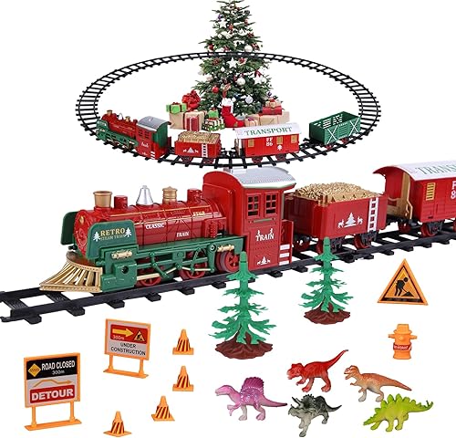 Miniatura 4 de Juego de tren navideño con luces y sonidos - Decoración festiva y regalo