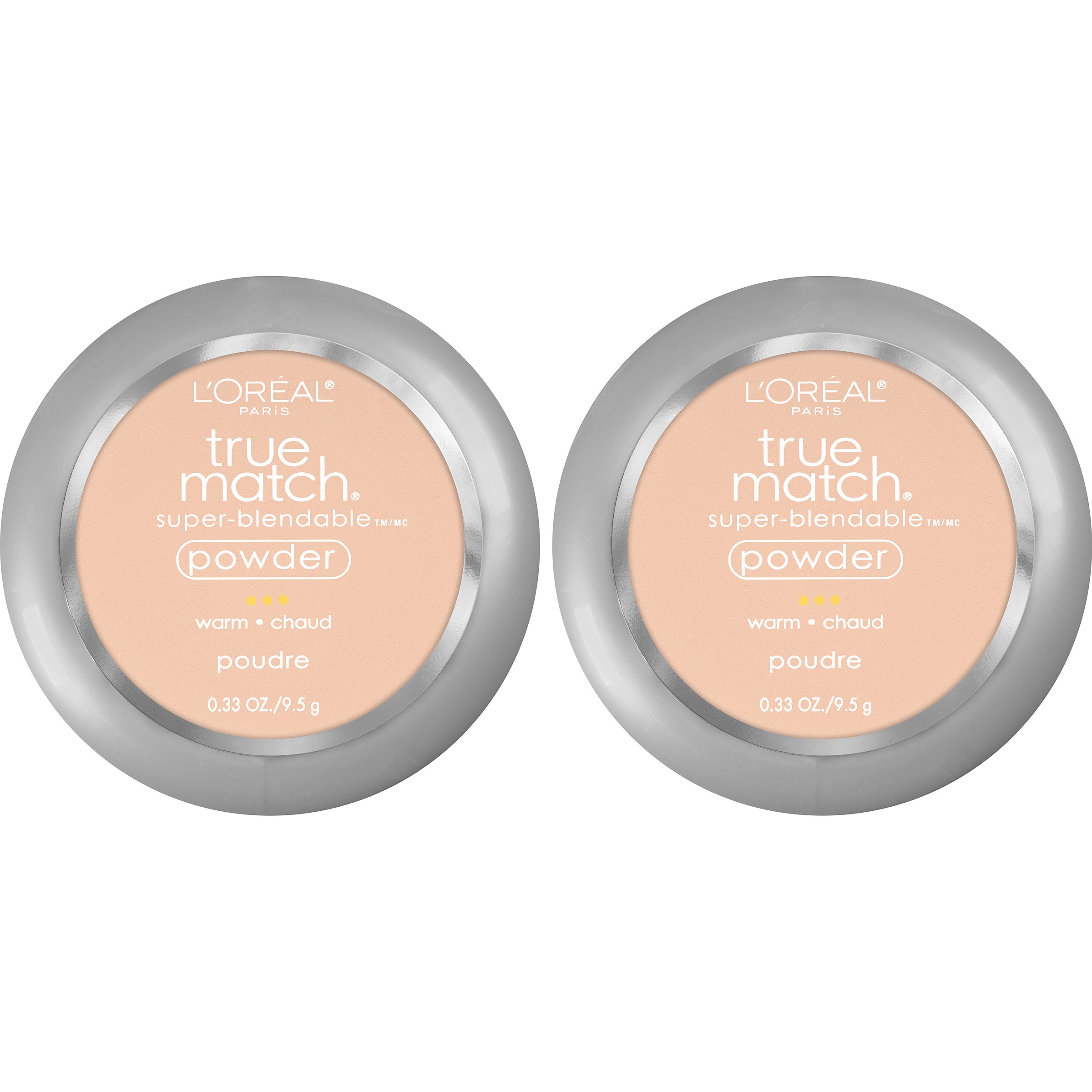 L'Oreal Paris Cosmetics True Match Super-Blendable Powder, Light Ivory, 2 Count