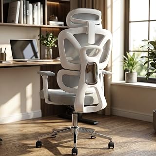 MRC Panther Cushion Ergonomic High Back Mesh Office Computer Chair with Auto Adjustable Lumbar Support,3D Armrests,Multi L... Price In India