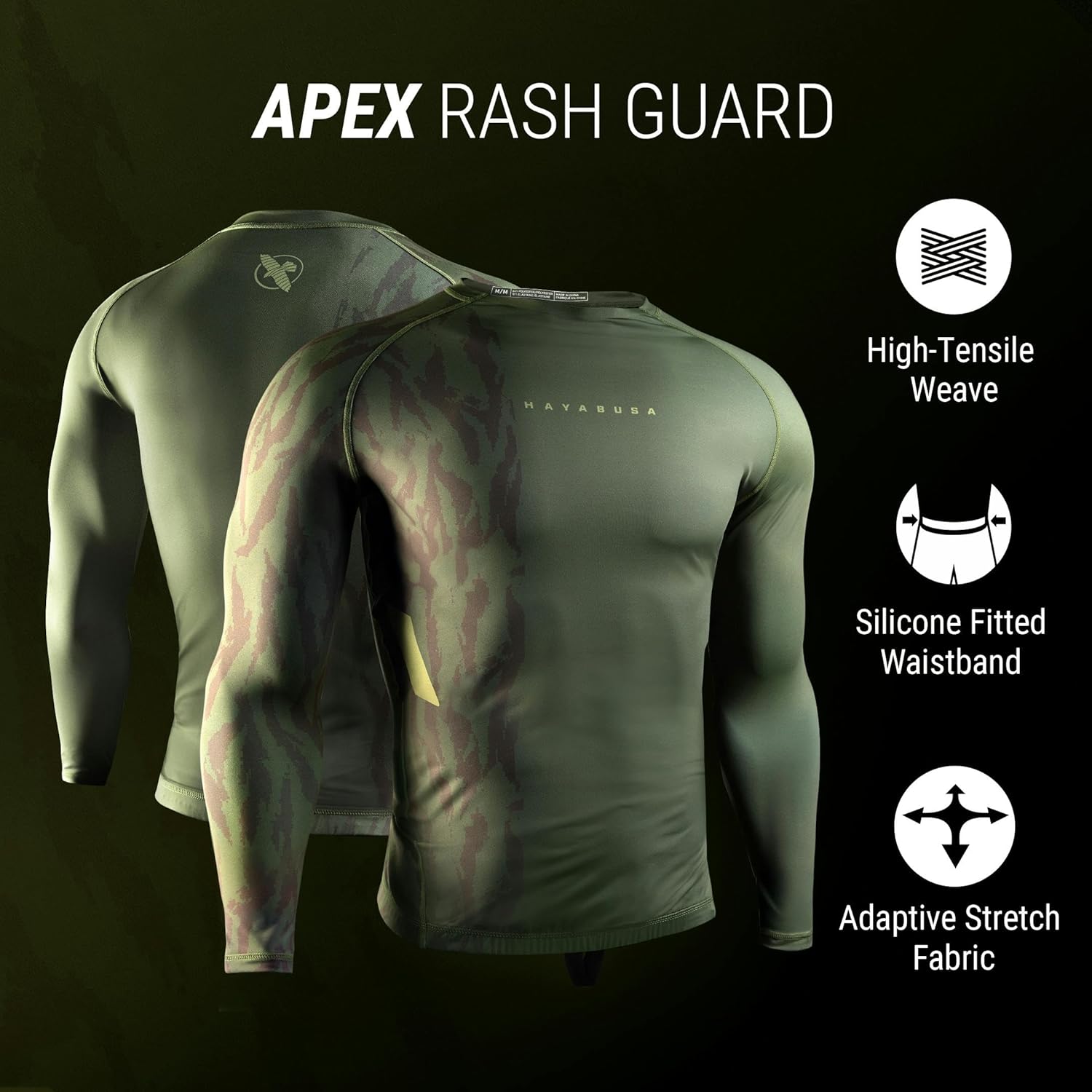 Hayabusa Men's Apex Long Sleeve BJJ Rash Guard