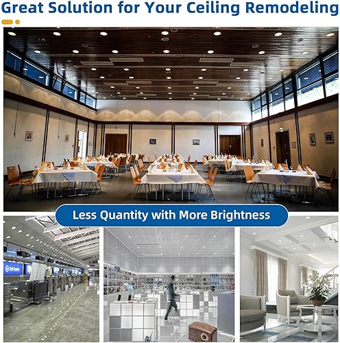 Miniatura 6 de Paquete de 4 luces LED empotrables de 6 pulgadas, 16 W MAX.2000LM Eqv.200W, 2700K3000K3500K4000K5000K seleccionables, luces empotrables regulables,