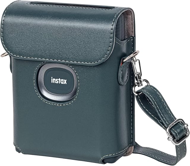 HIYQIN Case for Instax Square Link Printer PU Leather Printer Case Fujifilm Instax Square Link Smartphone Printer Case Bag with Adjustable Shoulder Strap Green