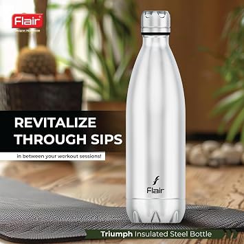 Flair Triumph Vacuum Insulated Steel Bottle 500 ML (Black)
