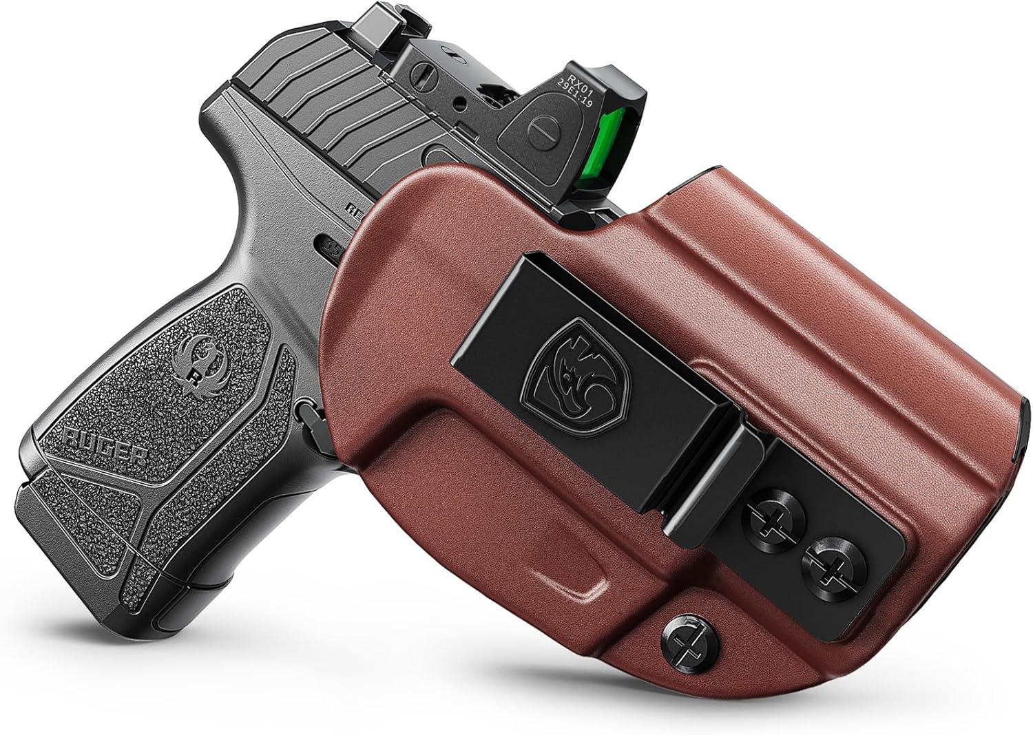 MUNALO IWB Holster Compatible with Ruger MAX-9 3.20" Barrel (Standard & ReadyDot) - Hybrid Concealed Carry Holster with Optic Cut, Appendix Carry Inside Waistband, Right-Hand Draw