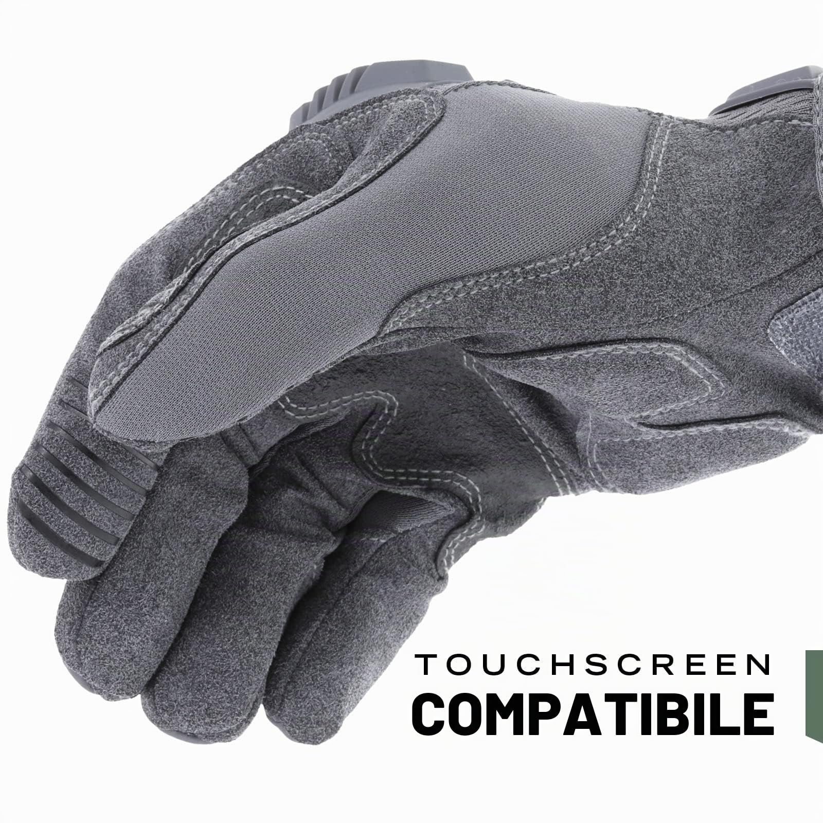 Mechanix Wear - M-Pact Guanti, Wolf Grey, Small