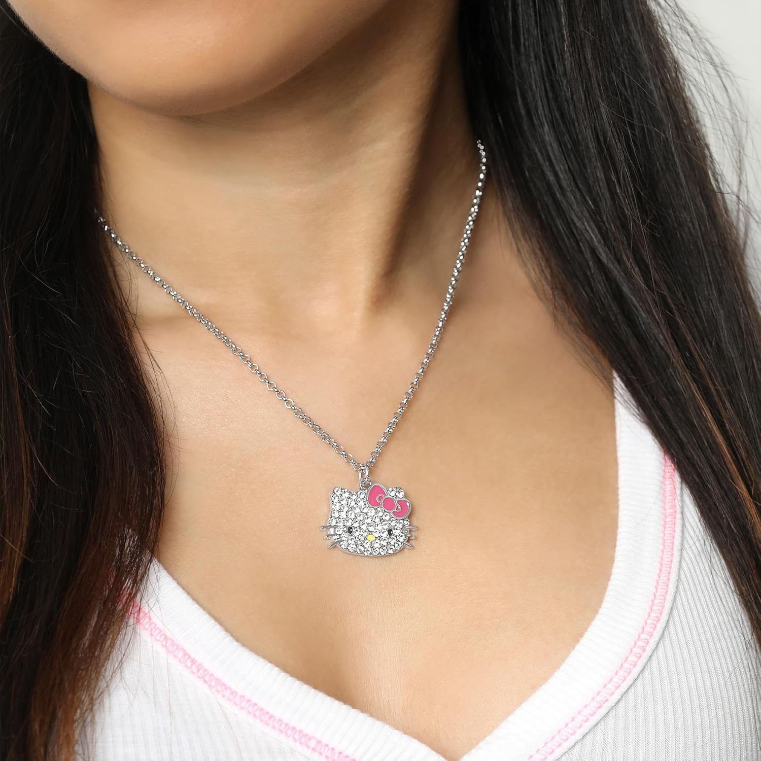Hello Kitty - Brandclub - Hello Kitty Sanrio Pave Crystal Pendant