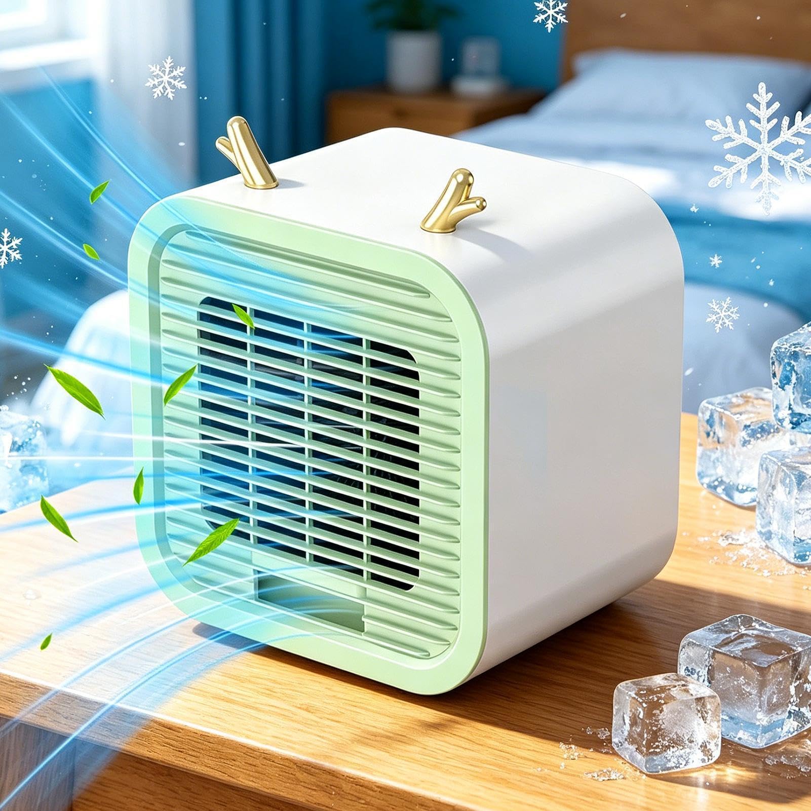 Ventilatore da scrivania portatile a 3 velocità regolabile a lunga durata