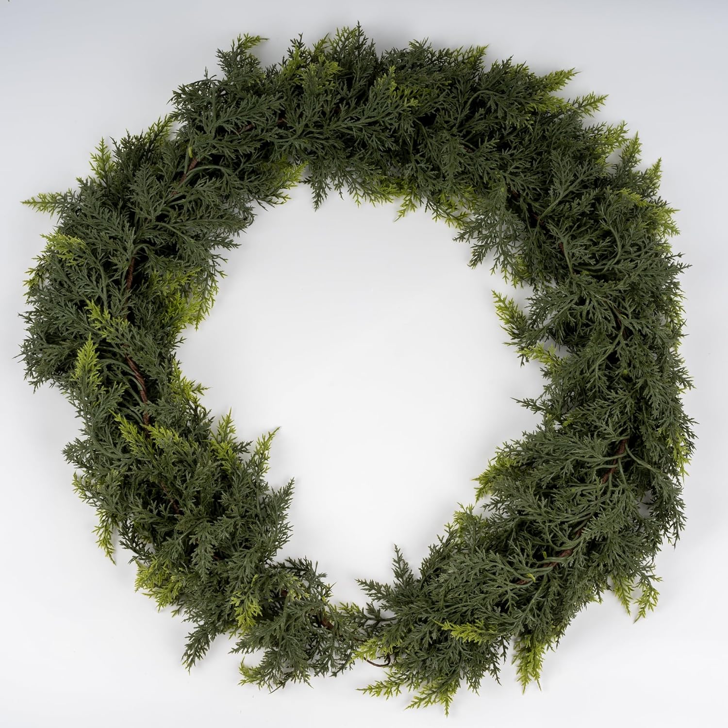 6FT Real Touch Cedar Garland - Artificial Christmas Garland Fake Green Faux Thick and Lush Pine Needles Garlands for Table Fireplace Mantle Holiday Home Indoor Outdoor Decor - Image 7