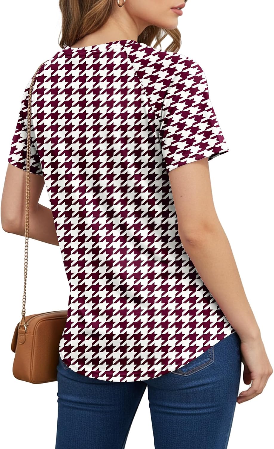 YSYOKOW Blouses for Women, Dressy Casual Short Sleeve Pleated Tunic Tops image 4