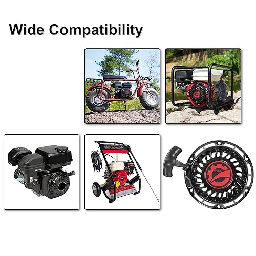 Miniatura 6 de Conjunto de arranque de retroceso para Predator 212 Coleman BT200X CT200U GX160 GX200 5.5HP 6.5HP Motor pequeño Go Kart Mini Dirt Bike - Patas