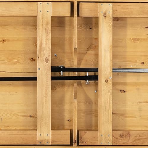 Miniatura 6 de Flash Furniture HERCULES Mesa de Granja Plegable Rectangular de Pino Macizo Rústico Antiguo de 7' x 40", Color Natural Claro