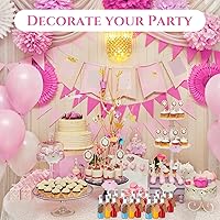 Vista 6 de Yinder 100 botellas pequeñas de licor de 1.7 onzas a granel, pequeñas botellas vacías de plástico con tapas, embudos de papel Kraft, cuerdas