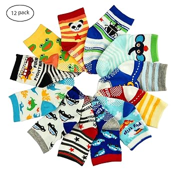 Calzini Antiscivolo Per Bambini Con Motivi Animali - Confezione Da 5 Paia Per Neonati 6-30 Mesi - Foto 3