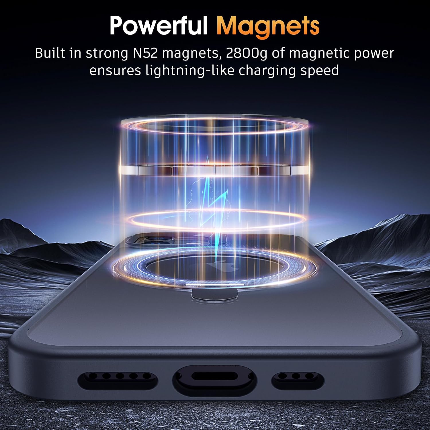 Supdeal Magnetic Stand Case for iPhone 12/iPhone 12 Pro, [360° Rotatable Ring Kickstand Holder] [Compatible with MagSafe], Matte Translucent Non Slip Silicone Military-Grade Phone Cover, 6.1", Black