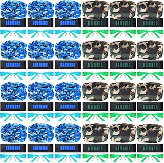 Sosation 24 Sets Nerf Party Supplies for Boys Girls 72 Pcs Gun Party Favors Two Team Nerf War Birthday Pack Safety Glasses Face Mask Wrist Belt Band Accessories Children Kids Toy Bulk(Blue and Green)