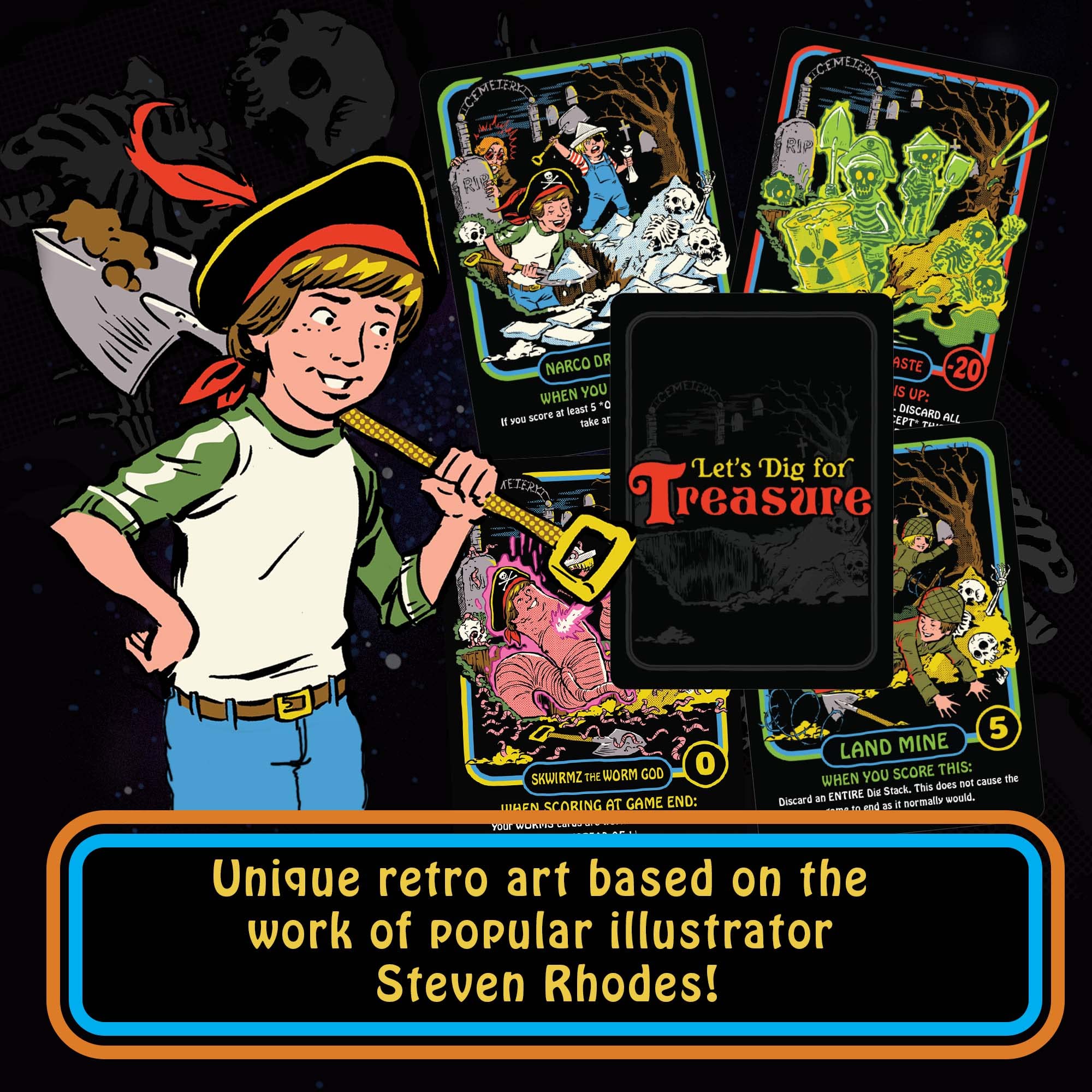 Amazon.com: Cryptozoic Entertainment Let's Dig for Treasure - Push-Your-Luck  Card Game - 2-5 Players - Steven Rhodes Artwork - Dynomite Games : Toys &  Games