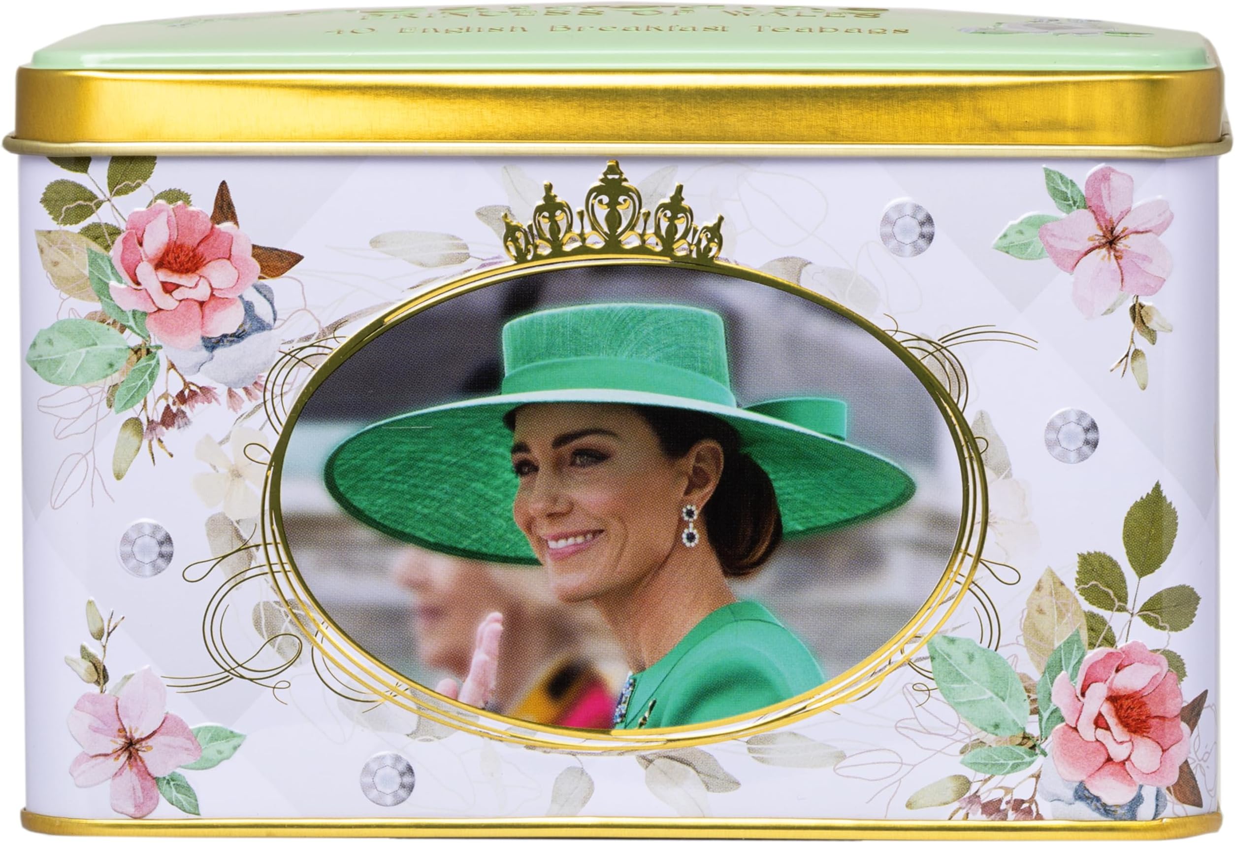 Catherine, Princess of Wales Tea Tin with 40 English Breakfast Teabags