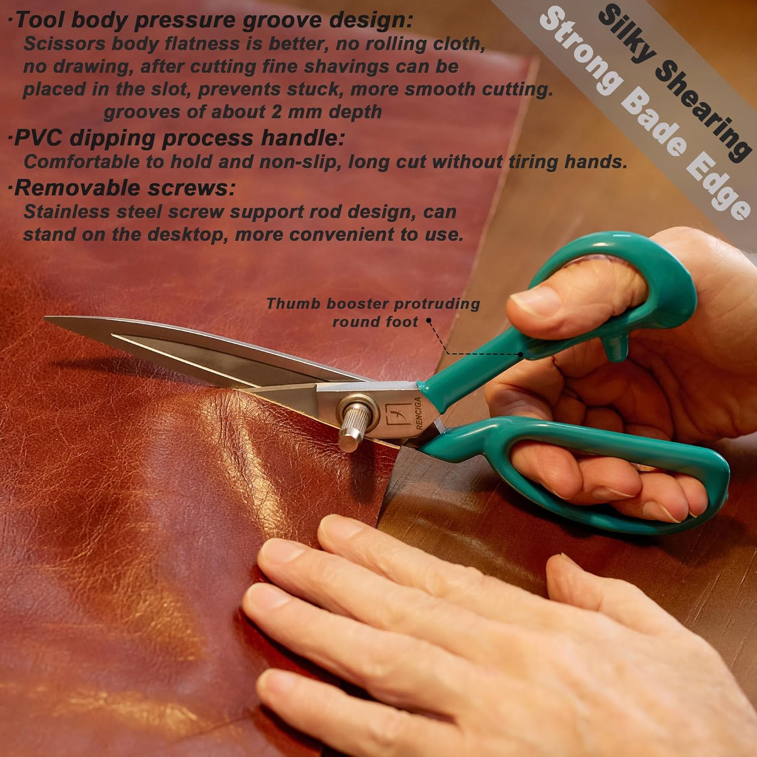 Fabric Scissors Tailor Sewing Shears Threading Needle Tools Kit 10 Inch Heady Duty Scissors Set for Fabric Cutting Professional Extremely Sharp Cloth Scissor Multipurpose Dressmaker (Blue)