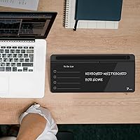 Vista 77 de TOWON Desktop Glass Whiteboard with Basic Calculator, 12 Digit LCD Display, Desk Organizers with Accessories for Office, Home, School Supplies