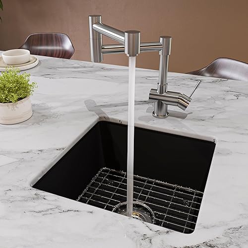 Miniatura 4 de ALFI brand ABF1818S-BM - Fregadero de cocina, negro mate