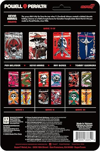 Miniatura 9 de Super7 Powell-Peralta Mike McGill - Figura de acción Powell-Peralta de 3.75 pulgadas, patineta clásica coleccionable y juguetes retro