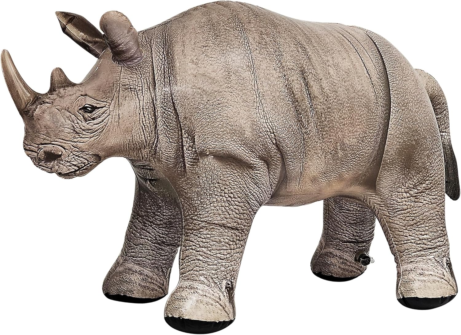 Jet Creations 36” Long Inflatable Rhinoceros Toy – Gray Rhino Beast Figure for Safari Party Decoration, Wildlife Photo Prop, Realistic Design, Easy to Inflate, 1 pc