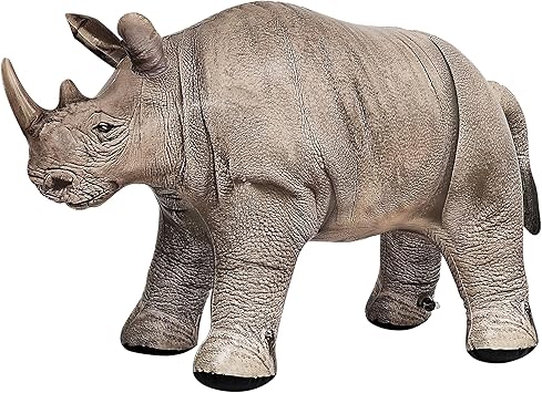 Jet Creations 36 Long Inflatable Rhinoceros Toy Gray Rhino Beast Figure for Safari Party Decoration, Wildlife Photo Prop, Realistic Design, Easy to Inflate, 1 pc