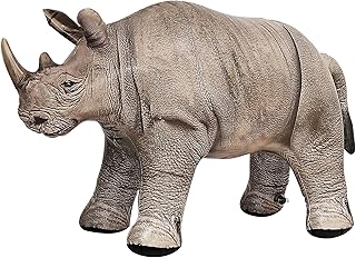 Jet Creations Inflatable Rhino Toy – 38" Long, 18.5" Tall Realistic Light Gray Safari Animal for Party Decor, Birthday Gift, Wildlife Display, Pool Fun, Photo Prop – 1 Piece