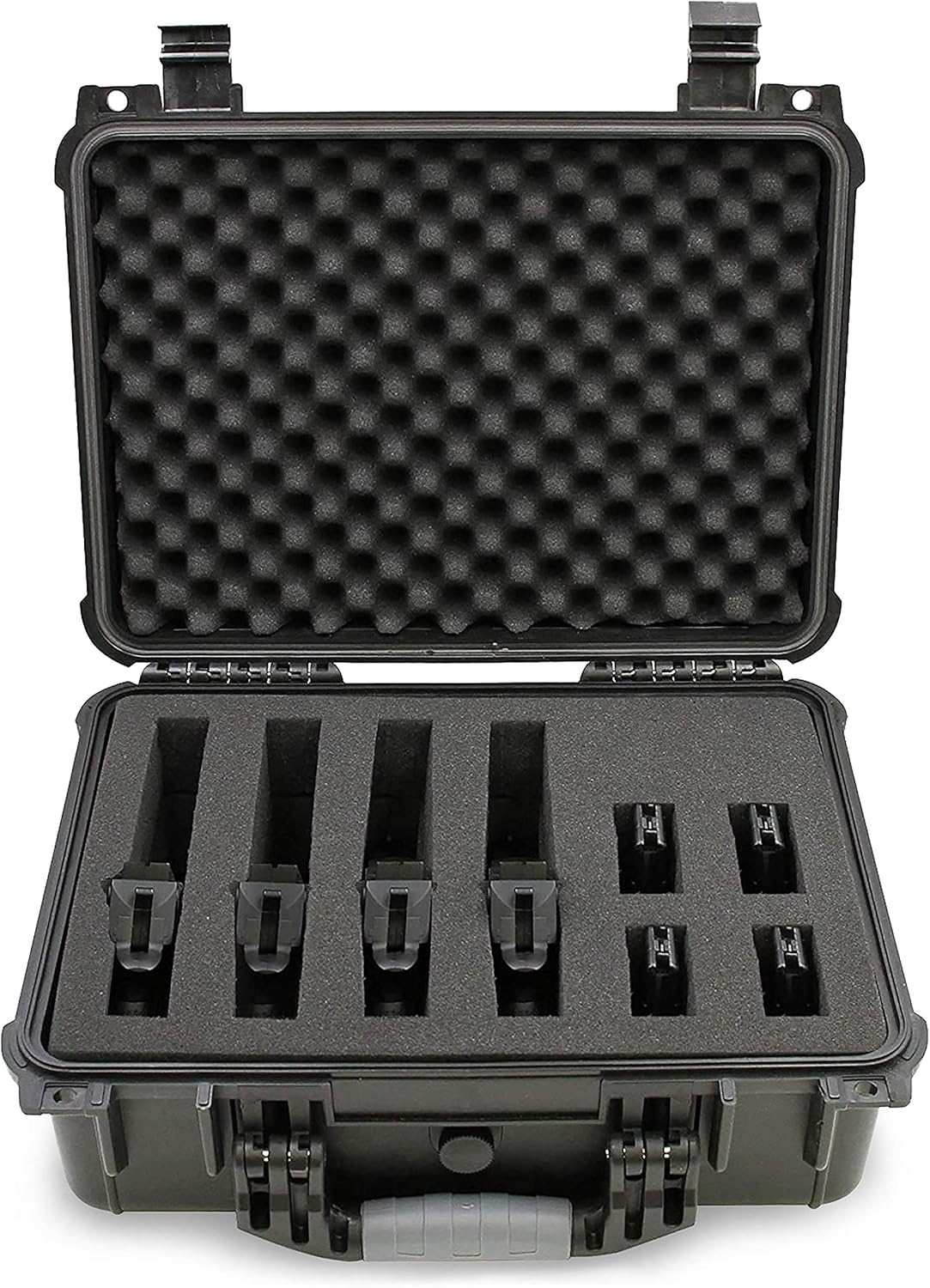 CASEMATIX 16" Customizable 4 Pistol Multiple Pistol Case TSA Approved Waterproof