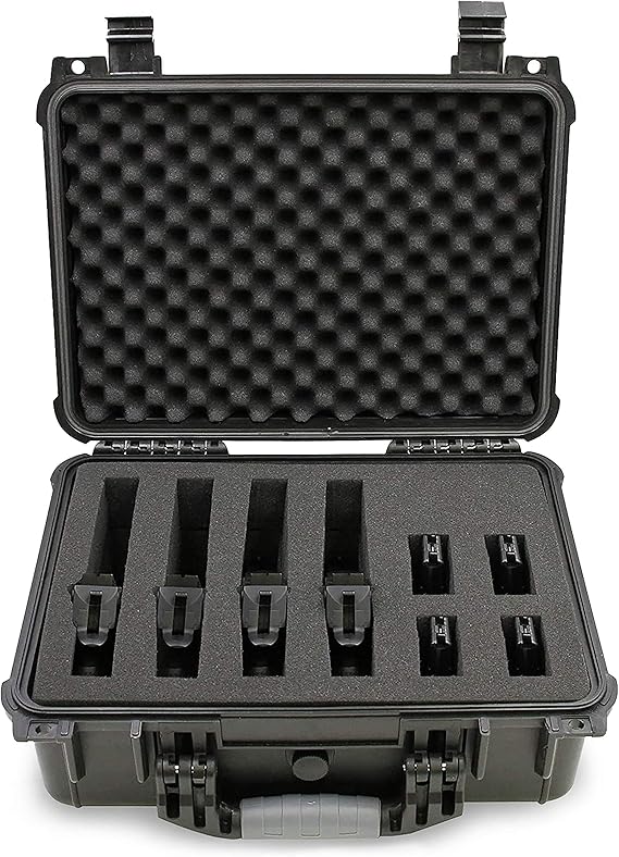 CASEMATIX 16" Customizable 4 Pistol Multiple Pistol Case
