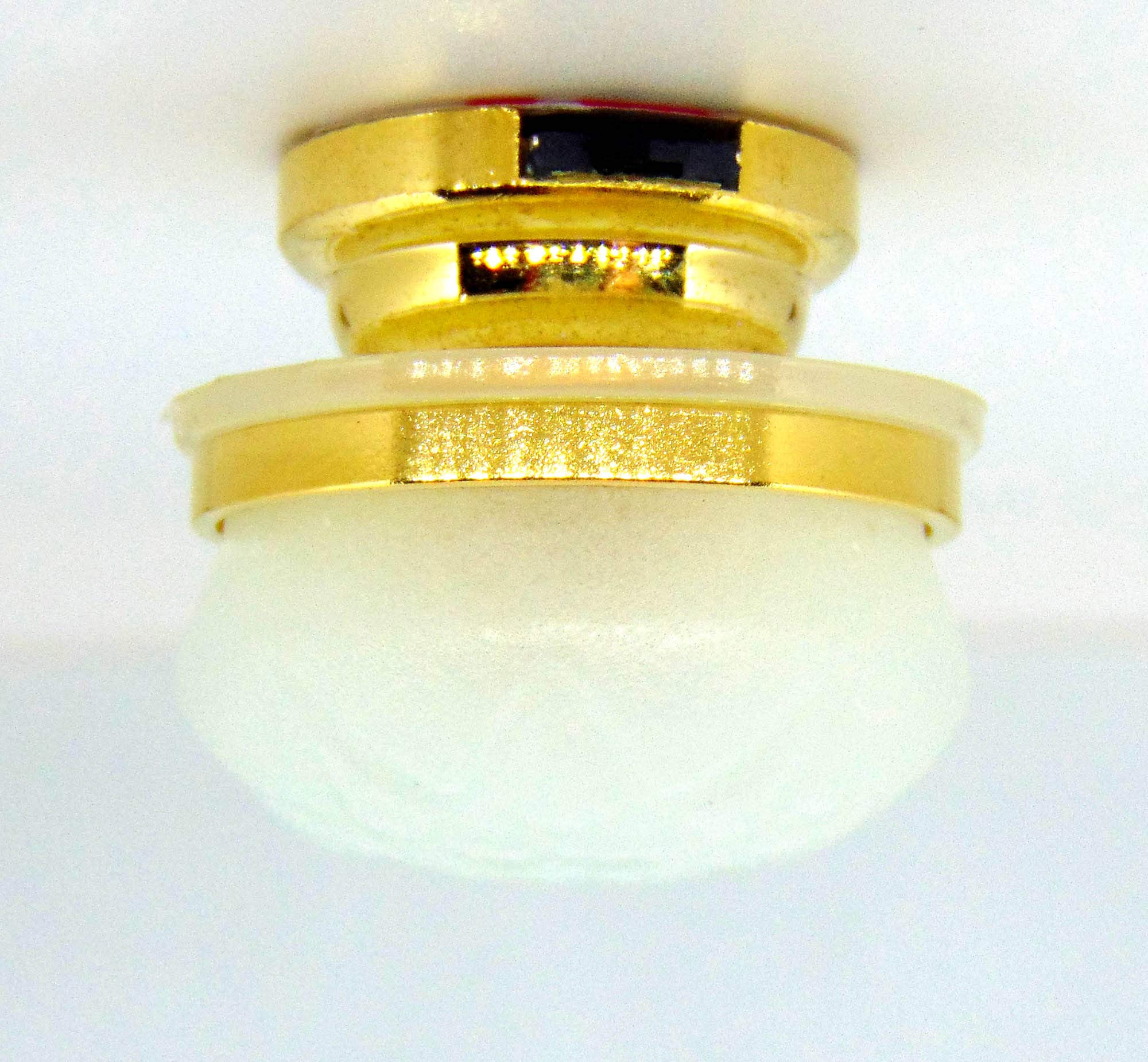 Tumdee Miniatures1/12th Scale Working Battery LED Frosted Bathroom Ceiling Light DE313