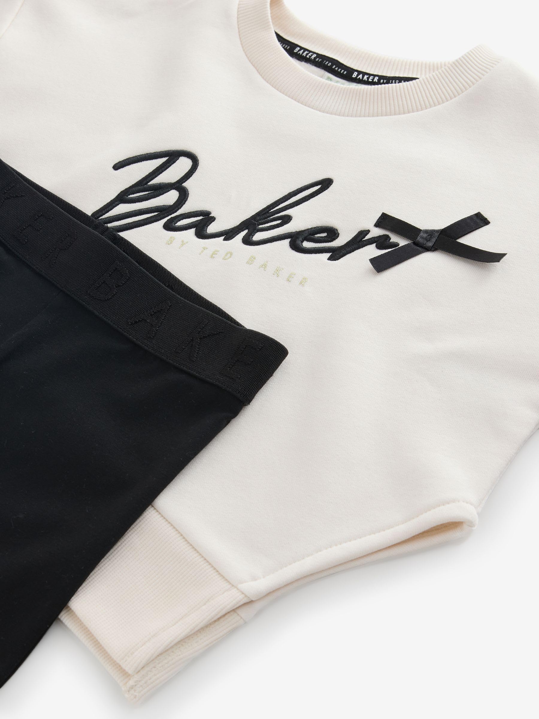 Mädchen asymmetrisches Sweatshirt und Leggings mit Schlag im 2-teiligen Set