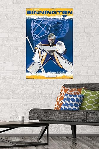 Miniatura 2 de Trends International NHL St. Louis Blues - Póster de pared de Jordan Binnington 19, 22.375 x 34 pulgadas, versión sin marco