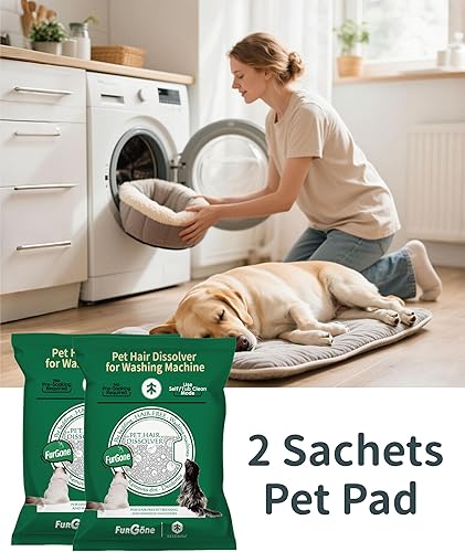 Miniatura 8 de FURGONE by Seedshub Disolver de pelo de mascotas para lavadora, 96.7% de disolución de cabello, pelo de perro y gato Quitamanchas para lavandería