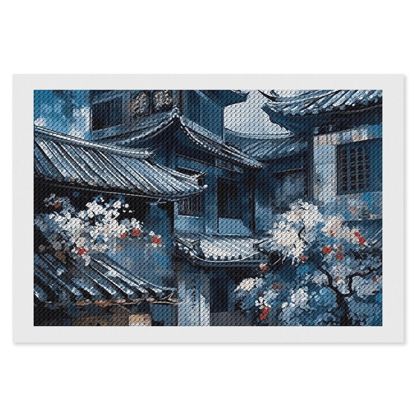 NONHAI Diamond Painting Kits for Adults - DIY Diamond Art Kits for Beginners - Full 5D Paint Drill Diamond Dots Paintings- Architectural Painting Diamonds Pictures Gem Art and Craft Wall Decor 8"x12"