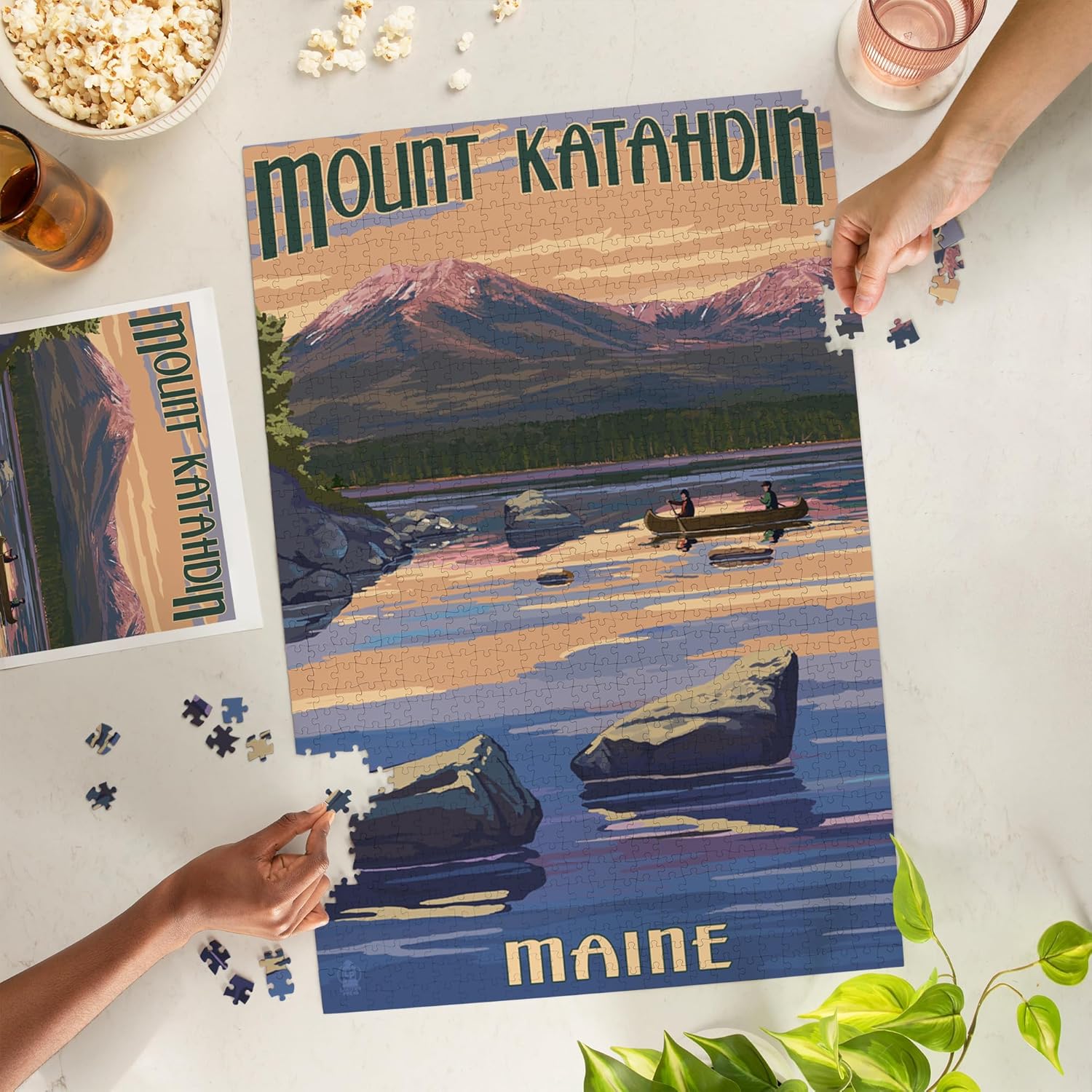 Mount Katahdin, Maine (1000 Piece Puzzle, Challenging Jigsaw Puzzle for Adults, Made in USA)