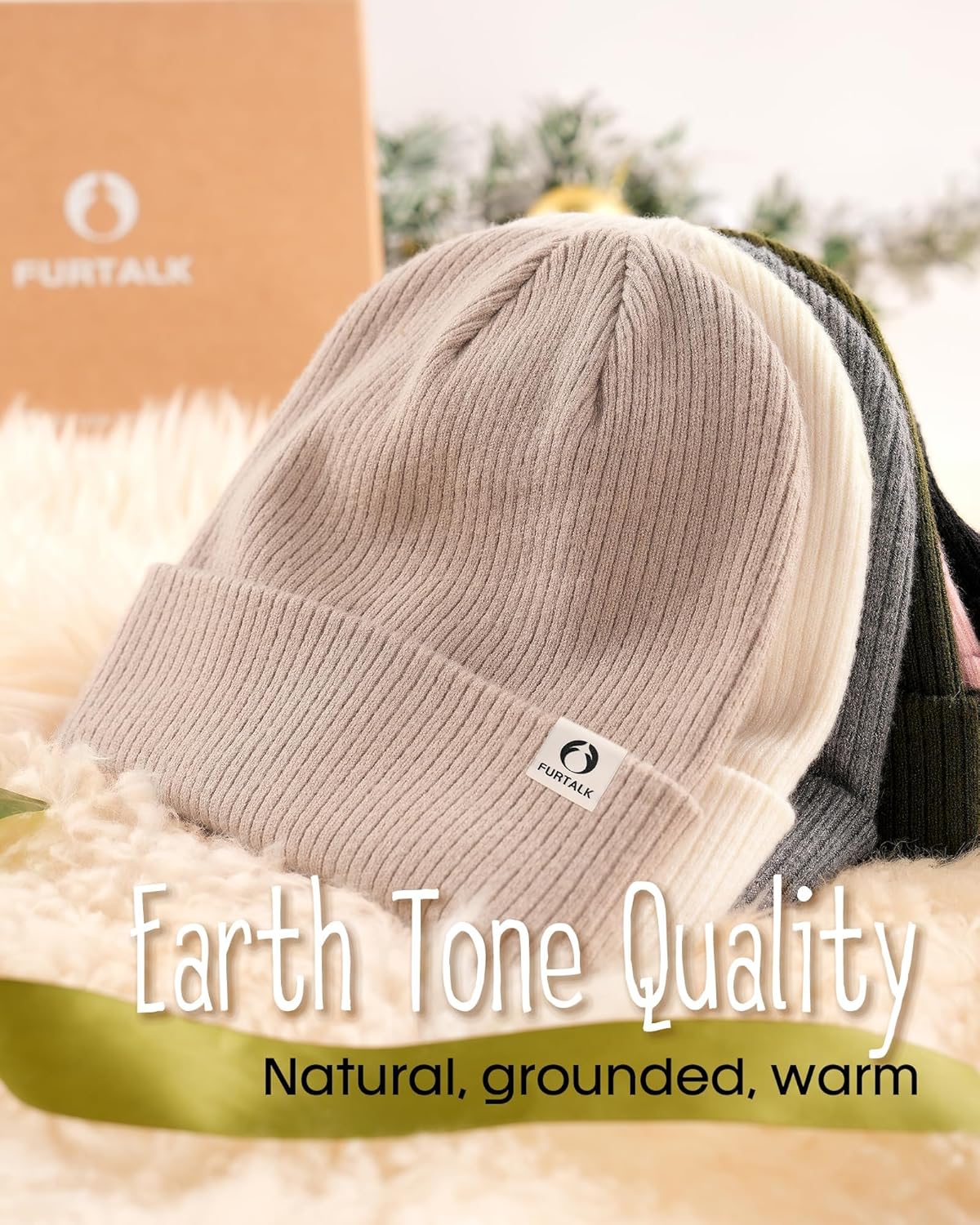 FURTALK 3 Pack Toddler Beanie Baby Boys Girls Winter Hat Kids Warm Knit Caps - Image 5