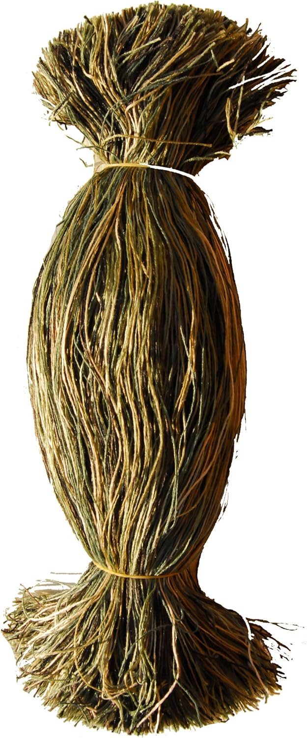 Ghillie Thread Synthetic & Lightweight Material, Thread Camouflage Suit, Hunting Accessories & Gear for Camo, 1/2 lb Bundle, Woodland Blend 1-pk