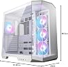 MSI MAG PANO 100R PZ WHITE Temperli Cam 3x120mm 1x120mm ARGB Fan ATX Beyaz Panoramik Gaming Bilgisayar Kasası