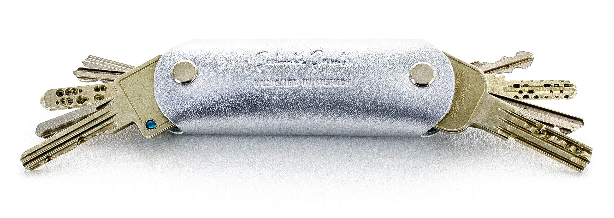 Jaimie Jacobs Smart Leather Key Holder - KEY BOY - Key Organizer for up to 12 keys for Men and Women