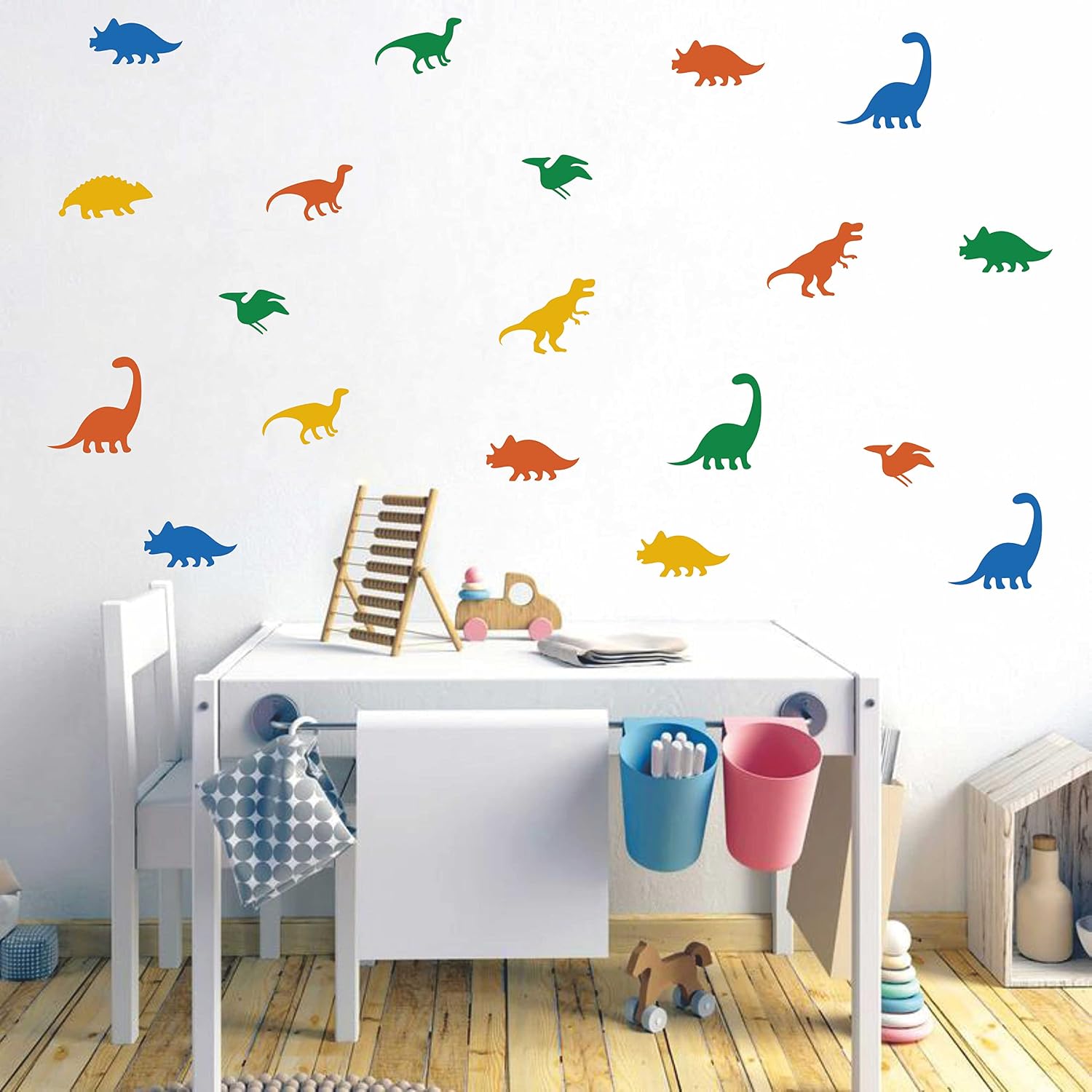 Amazon.com: Dinosaurs Wall Decal Nursery Decals Animals Wall Stickers ...