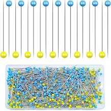 600 PCS Straight Pins 1.75 Inch Long Quilting Pins Stainless Steel Sewing Pins for Fabric with Glass Ball Head Dressmaking Crafts Jewelry Making DIY Wedding Bouquets Decoration