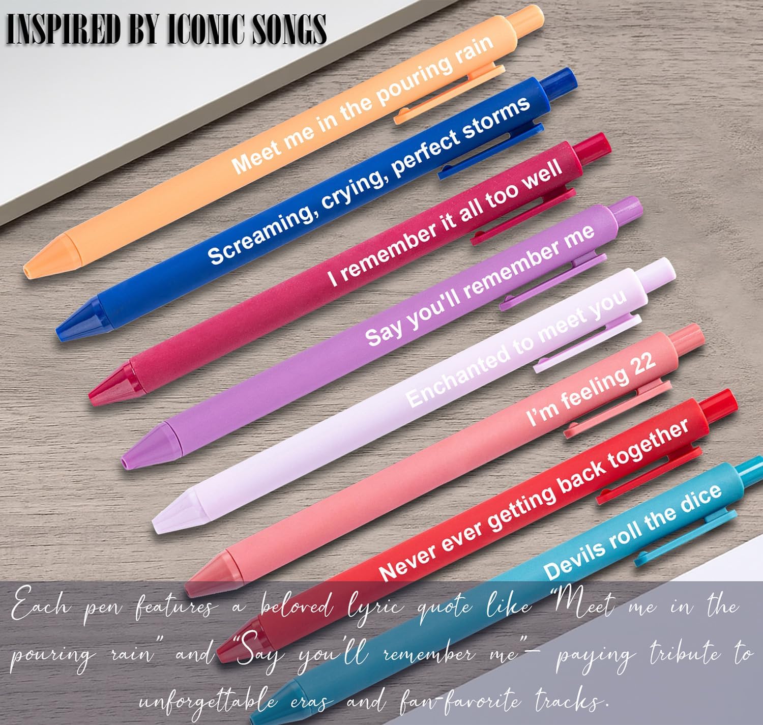 Taylor Gifts Merch, Cute Taylor Gel Pens, Office Supplies for Music Fans, Taylor Birthday Party Favors for Girls - Image 3