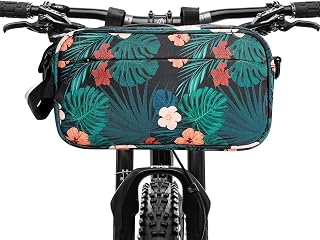 YEEGO DIRECT Handlebar Bag, 2.3L Small Capacity Bike Bags for Bicycles, Multifunctional Water-resistant Scooter Crossbag Handbag Slant Across Mountain Bicycle Handlebar Frame Accessories(Navy Blue)