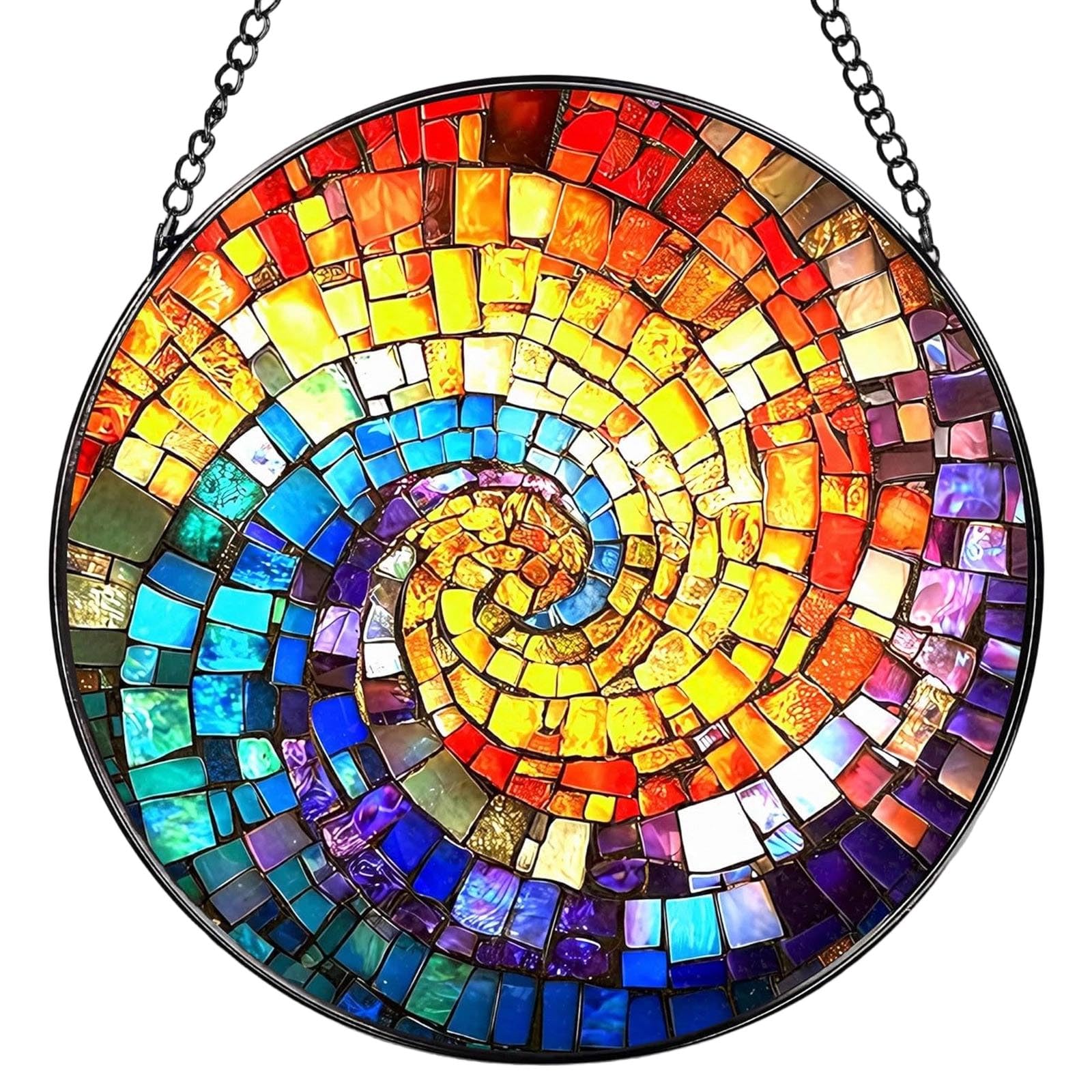 Artistic Sunlight Reflecting Glass Ornament Hanging Ornament Glass Texture for Balconies Window and Patios Decoration Twist Sunlight Reflectors