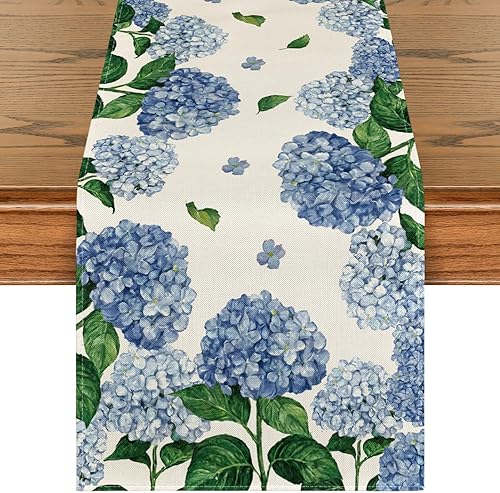 Miniatura 9 de Artoid Mode Camino de mesa de hortensias de acuarela para primavera verano decoración de mesa de cocina comedor decoración de interiores y