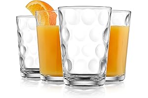 Home Essentials 6 oz Juice Glasses Set - 7 oz Water Tumbler...