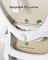 Vista 4 de Marsail Ergonomic Office Chair: Office Computer Desk Chair with High Back Mesh and Adjustable Lumbar Support Rolling Work Swivel Task Chairs with